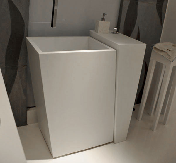 Lavabo singolo in Corian
