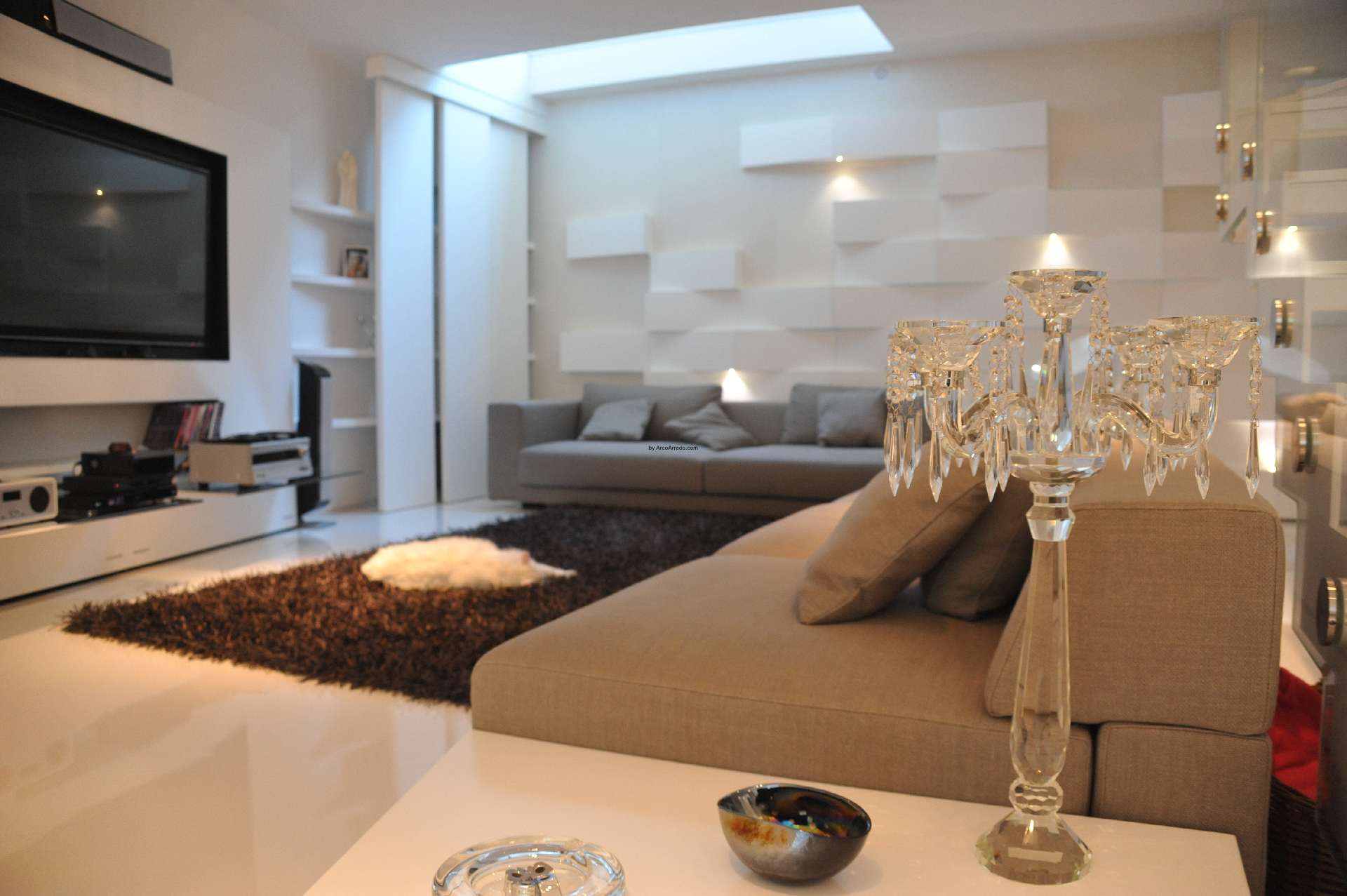 Living room with bespoke furniture, a house near Caserta
