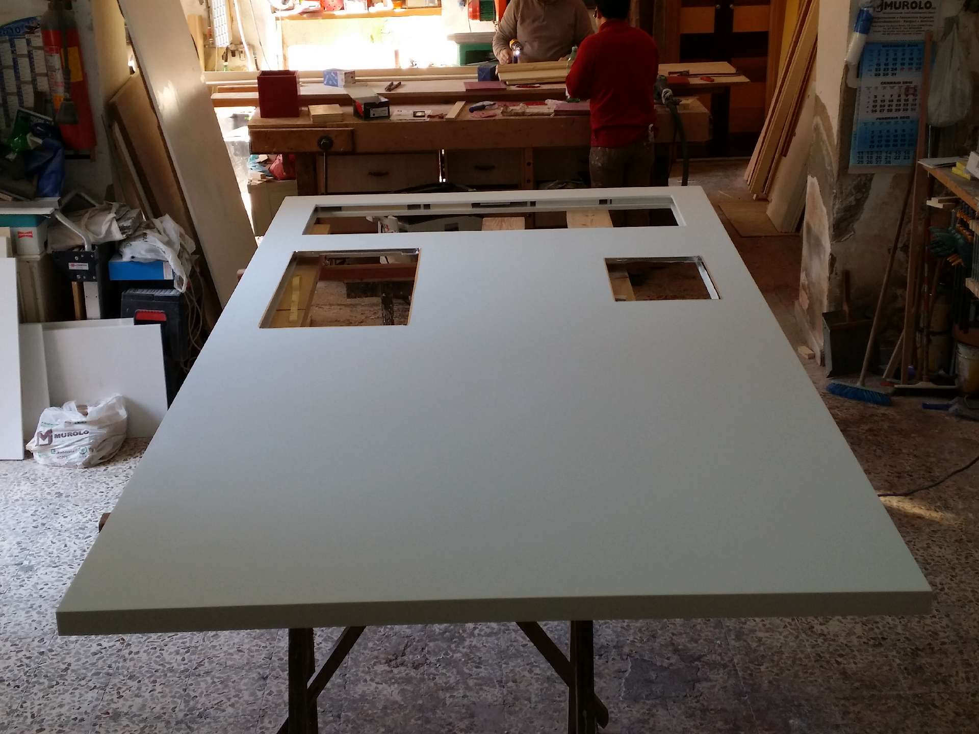 Building the worktop in the workshop