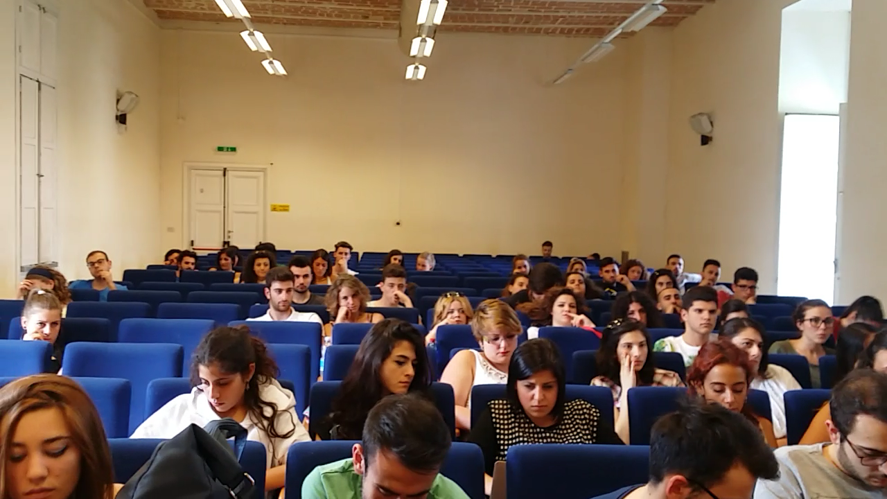 The students during the lecture