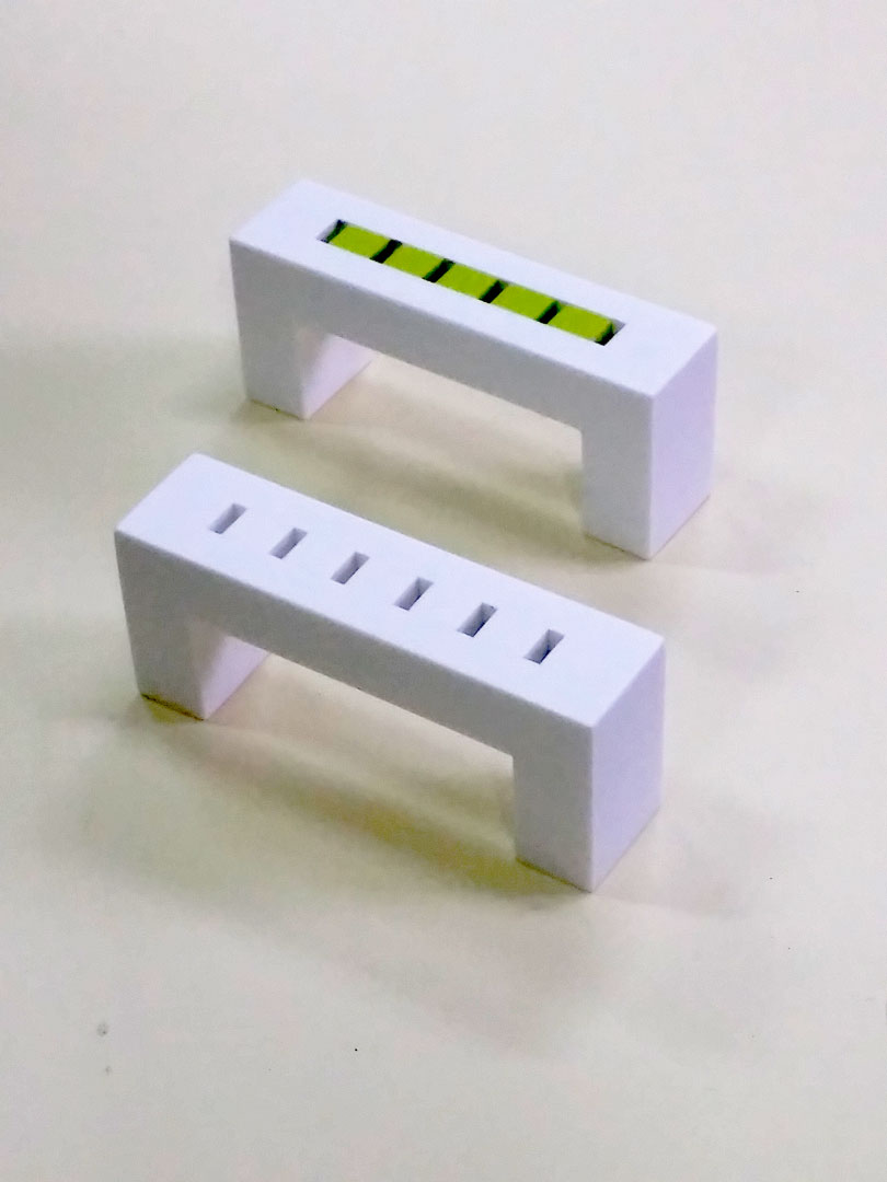 Corian merchandising object designed by the students