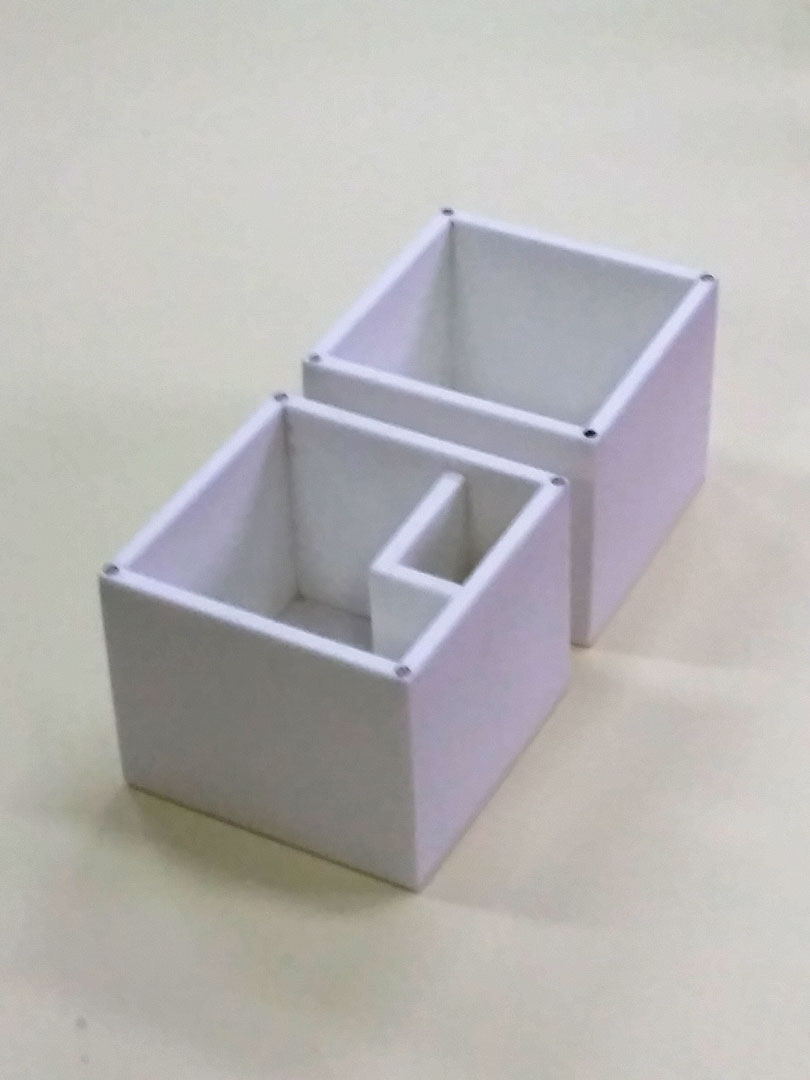 Corian merchandising object designed by the students