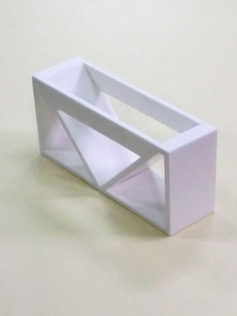 Corian merchandising object designed by the students